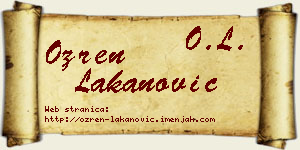 Ozren Lakanović vizit kartica